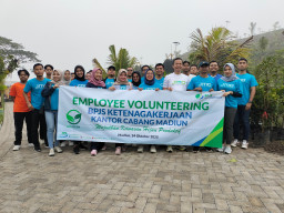 Employee Volunteering BPJS Ketenagakerjaan Madiun, Wujudkan Kawasan Hijau Produktif