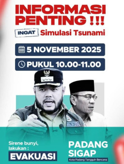 Sirene Gempa Berbunyi 5 November, Warga Padang Harus Lakukan Ini