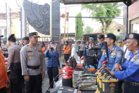 Polres Lamongan Gelar Apel Siap Tanggap Darurat Bencana