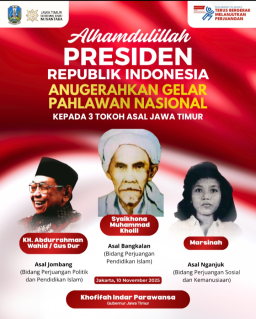 Gus Dur, Syaikhona Kholil, Marsinah, Jadi Pahlawan Nasional, Khofifah: Ketiganya Teladan Keberanian