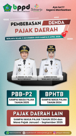 Pemkab Sidoarjo Bebaskan Sanksi Administratif Pajak Daerah Tahun 2025