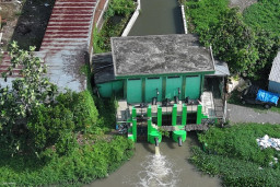 Giliran Sungai Bluru Kidul - Rangkah Kidul Dinormalisasi, Rumah Pompa Siaga 24 Jam