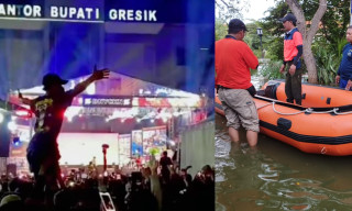 Ratusan Rumah Warganya Terendam Banjir, Pemkab Gresik Gelar Konser Denny Caknan