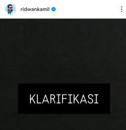 Ridwan Kamil Ngaku Khilaf