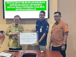 RS Islam Surabaya Jemursari dan BPJS Ketenagakerjaan Juanda Lindungi 100 PKL di SIER