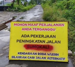 Jalan Masangan Wetan Rusak Tiap Musim Hujan, Proyek Pelebaran Mulai Dikerjakan