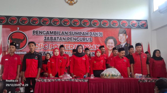 Kepengurusan PDI Perjuangan Lamongan Resmi Disumpah, Mayoritas Kader Muda