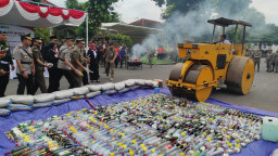 Pemkab Kediri Musnahkan Ribuan Rokok Ilegal Hasil Operasi Gabungan