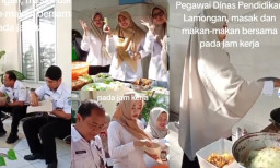 Dinas Pendidikan Lamongan Buat Acara Tasyakuran dan Makan bersama pada Jam Kerja
