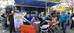 Polres Batu Gelar Pangan Murah dan Layanan SIM-STNK di Car Free Day