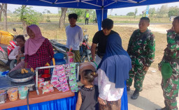 Seteguk Kesegaran Es Dawet Yogik: Cerita Manis Kemanunggalan TNI dan Warga di TMMD 129 Bojonegoro