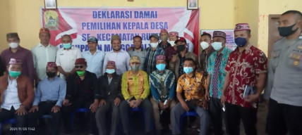 Cegah Konflik Pilkades, Plt. Camat Ruteng Fasilitasi Deklarasi Pilkades Damai