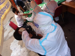 Polsek Pondok Gede Gelar Tes Swab Antigen Pasca Mudik Idul Fitri