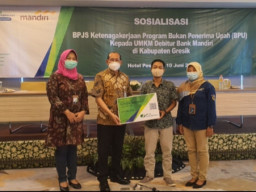 BPJAMSOSTEK Gresik Mulai Membidik Penerima KUR Perbankan