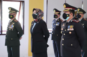 Kapolres Batu bersama Forkopimda Ikuti Upacara Virtual Hari Bhayangkara ke-75