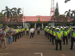 Polresto Bekasi Kota Bersama 3 Pilar, Gelar Pasukan Pengamanan Idul Adha 1442 H