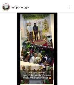 Viral, Bupati Ponorogo Diduga Hadiri Hajatan Pernikahan di Tengah PPKM Level 4