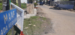 Setelah 1 Minggu Mangkrak, Proyek  Box Culvert Medokan Asri Utara Ditinjau
