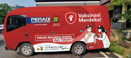 PERADI-SAI dan Polres Jaksel Gelar Vaksin Keliling di Pemukiman Padat Penduduk