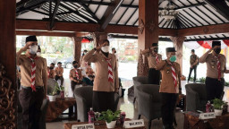 Secara Virtual, Wali Kota Batu Ikuti Upacara Peringatan Hari Pramuka ke-60