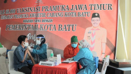 Kwarcab Pramuka Kota Batu Gelar Vaksinasi Massal