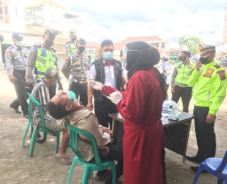 Satlantas Polres Pringsewu Gelar Tes Covid 19 secara Acak