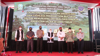 Bank Jatim Launching Pembayaran Tiket Bus AKDP Secara Cashless