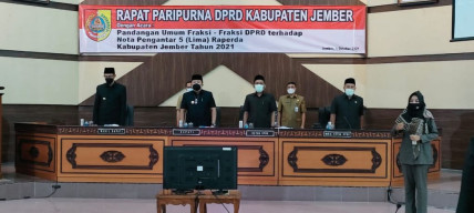 Bahas Lima Raperda Kabupaten Jember, DPRD Adakan Sidang Paripurna