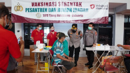 Polresta Sidoarjo Kembali Gelar Vaksinasi di Tempat Ibadah