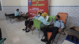 Sambut Hari Dharma Karya Dhika, Lapas Kelas I Madiun Gelar Donor Darah
