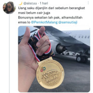 Atlet Peraih Medali Emas Asal Malang di PON Papua Mengeluh di Twitter, Uang Saku  Tak Kunjung Cair