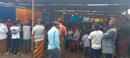 Ratusan Orang  Hadiri Kampanye Terbuka Cakades Compang Namut Nomor Urut 2