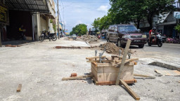 Proyek Pendestrian Jend Sudirman Ponorogo Lamban, Baru 50% Jelang Tutup Buku 2021