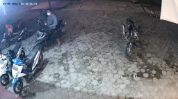 Pencurian Sepedah Motor Vario Terkam CCTV, Pelaku Pakai Celana Pendek