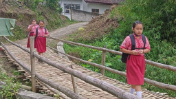 Setahun Putus Tak Digubris, Warga Ponorogo Ini Bangun Jembatan Sesek