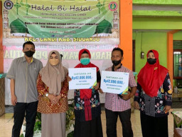 Halal Bihalal IGTKI, BPJAMSOSTEK Sidoarjo Serahkan Santunan JKM