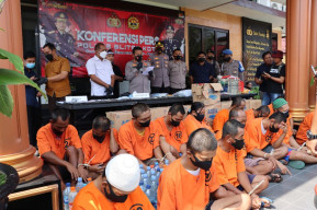 Operasi Pekat Semeru 2022, Polres Kota Blitar Berhasil Ungkap 31 Kasus