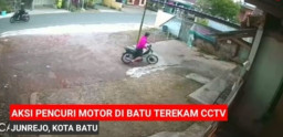Maling Motor yang Terekam CCTV, Diamakan Sat Reskrim Polres Batu