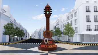 Hasil Usulan Masyarakat, Pemkot Madiun Percantik Umpak Tugu 0 KM