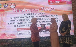 Kunjungan Kerja dan Konsolidasi Dharmawanita Sumsel ke Muara Enim