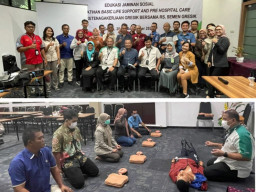 BPJamsostek Gresik Berikan Pelatihan Pertolongan Pertama Kegawatdaruratan