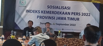Indeks Kemerdekaan Pers Jawa Timur Terendah Ketiga Nasional