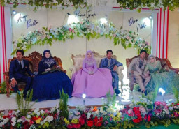 Tiga Saudara Kembar di Lamongan Gelar Pernikahan Bareng