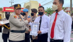 205 Personel Polres Kotabaru Dapatkan Penghargaan, Kapolres: Jangan Lakukan Pelanggaran