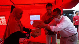 Bantuan Bank Jatim Buat Pengungsi dan Relawan Erupsi Semeru