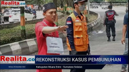 Polres Muara Enim Gelar Rekonstruksi  Pembunuhan dengan Tersangka Nopran Saputra