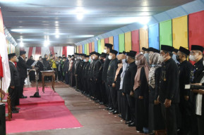 Walikota Madiun Lantik Puluhan Pejabat di Dalam Gorong-Gorong