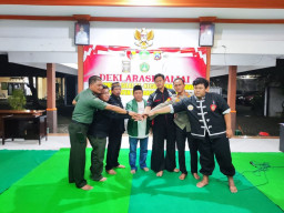 Forkompimka Bersama Lima Perguruan Silat di Wonoayu Gelar Deklarasi Damai
