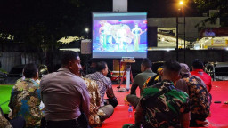 Polresta Blitar Bersama Kodim 0808 Nobar Wayang Orang Pandawa Boyong