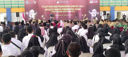 Jelang Pemilu, Ribuan PPS di Lamongan Dilantik